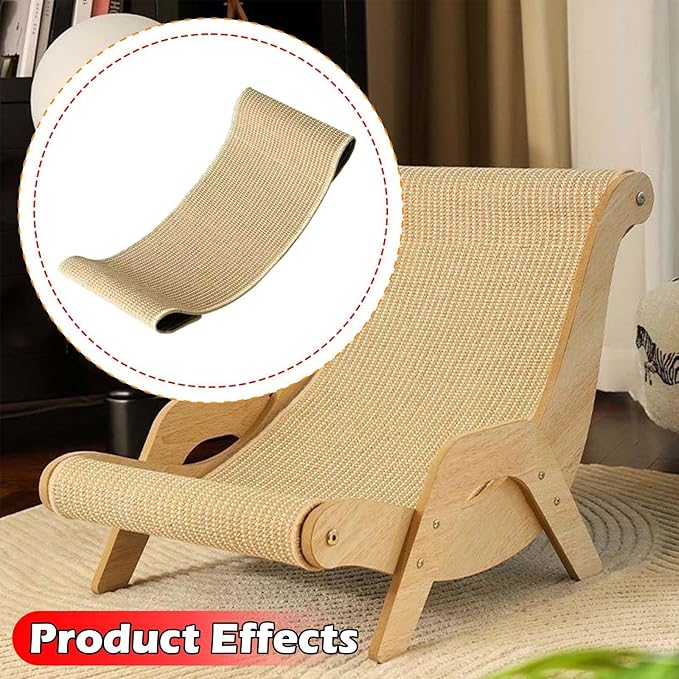 Sisal Cat Scratcher Replacement Cover for Lounge Chair - 23.62x11.81x0.79 inch Pet Napping Pad Rug Resting Mat Accessories