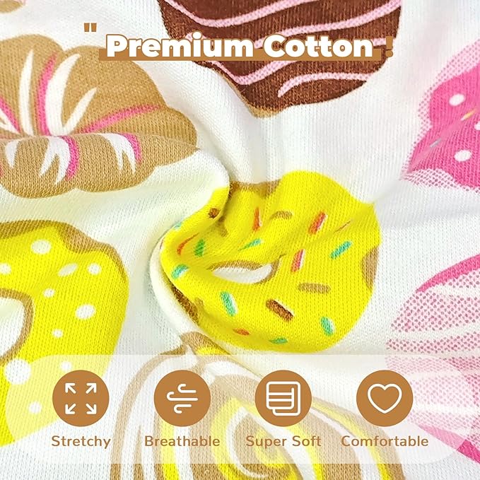 PETCARE Cartoon Dog Shirts for Small Dogs Cute Dog Clothes Brown Donut Tshirt Soft Cotton Puppy Pajamas Breathable Sleeveless Pet Tank Top Spring Summer Dogs Clothes for Chihuahua Yorkie Shih Tzu