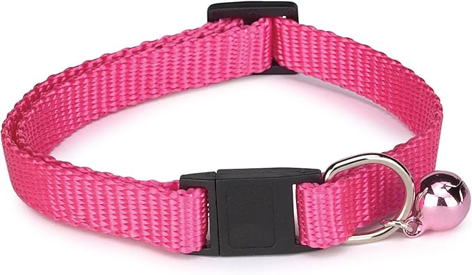 Guardian Gear Nylon Cat Collar, 8-12-Inch, Flamingo Pink