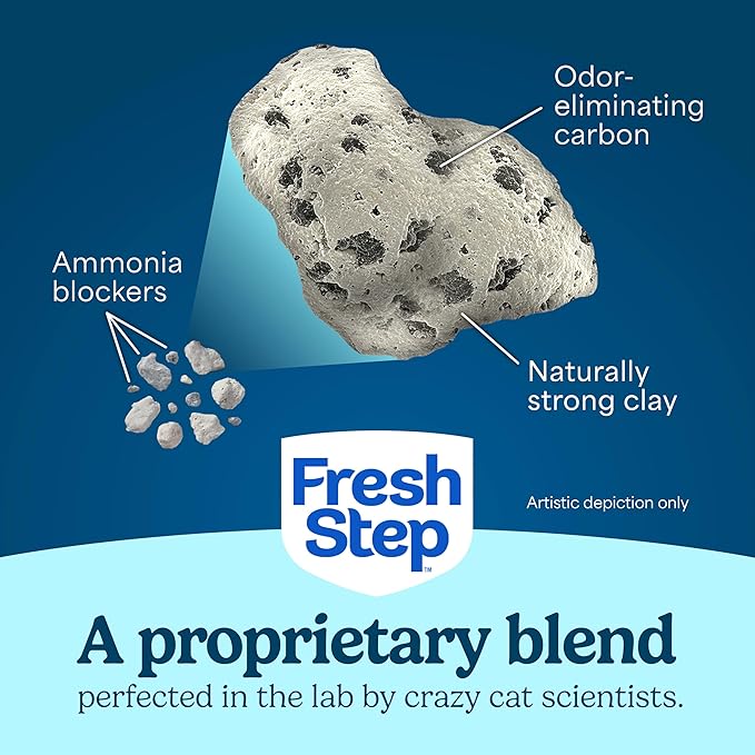 Fresh Step Extreme Multi Cat Clumping Litter with Febreze Freshness, Low Dust, Odor Control with Ammonia Block Tech, Compatible in Automatic Litter Boxes, 14 lb. Box