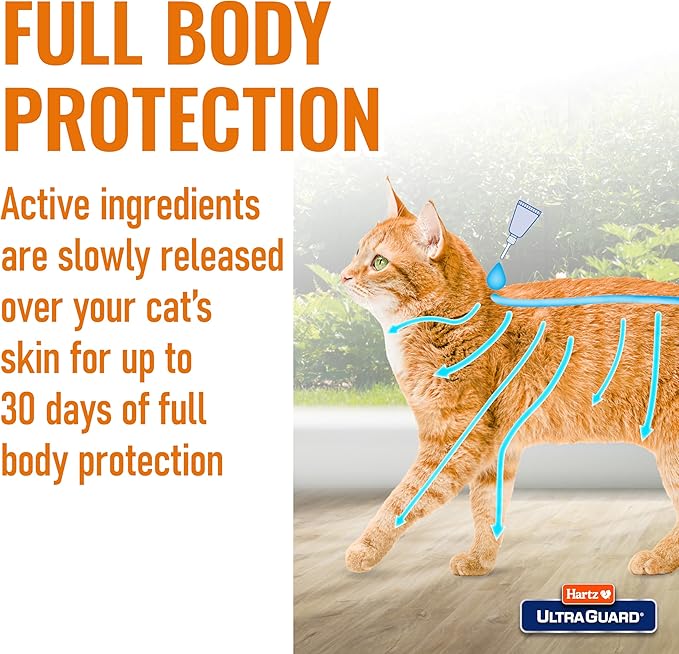 Hartz UltraGuard Topical Flea & Tick Prevention for Cats and Kittens - 3 Monthly Treatments