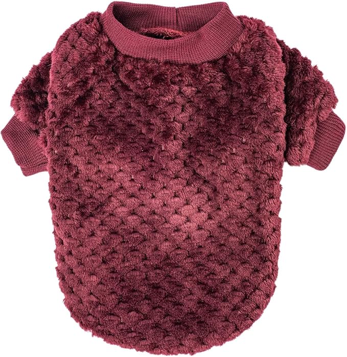 Dog Sweater, Sweaters for Small Dogs, 2, 3 Pack Warm Soft Pet Clothes for Puppy, Medium Large Cat, Dogs Girl or Boy, Dog Shirt for Winter Christmas (Pink+Purple+Red, X-Large)