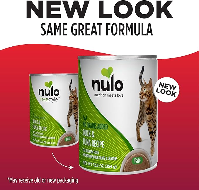 Nulo Duck & Tuna Recipe Pate Wet Canned Cat Food,12.5 Ounce,(Pack of 24)