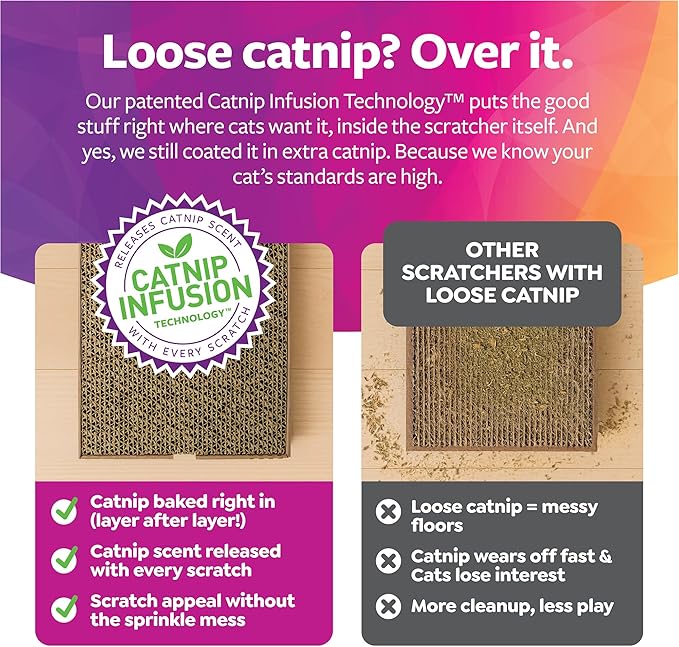 SmartyKat Scratch Ladder Angled Cat Scratcher with Catnip Infusion Technology, Versatile for Floor or Wall Use