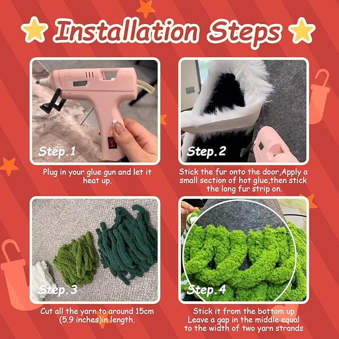 DIY Christmas Tree Cat Bed with Materials, Christmas Pet Tree House Package, DIY Felt Xmas Cave, Indoor Felt Nest for Cats and Kittens, Teepee Furniture Decorations for Family & Friends(B)