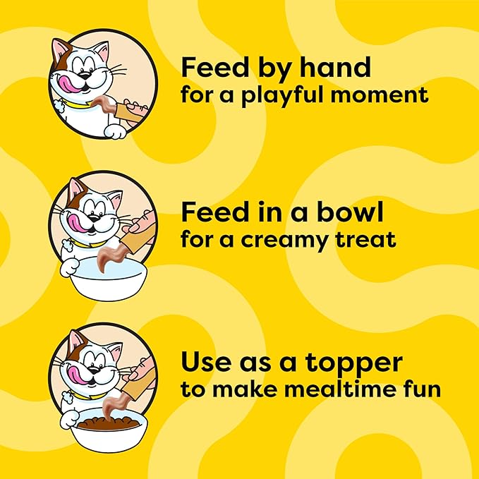 Temptations Creamy Puree Squeezable Lickable Wet Cat Treat Variety Pack, 0.42 oz. Tubes, 72 Count
