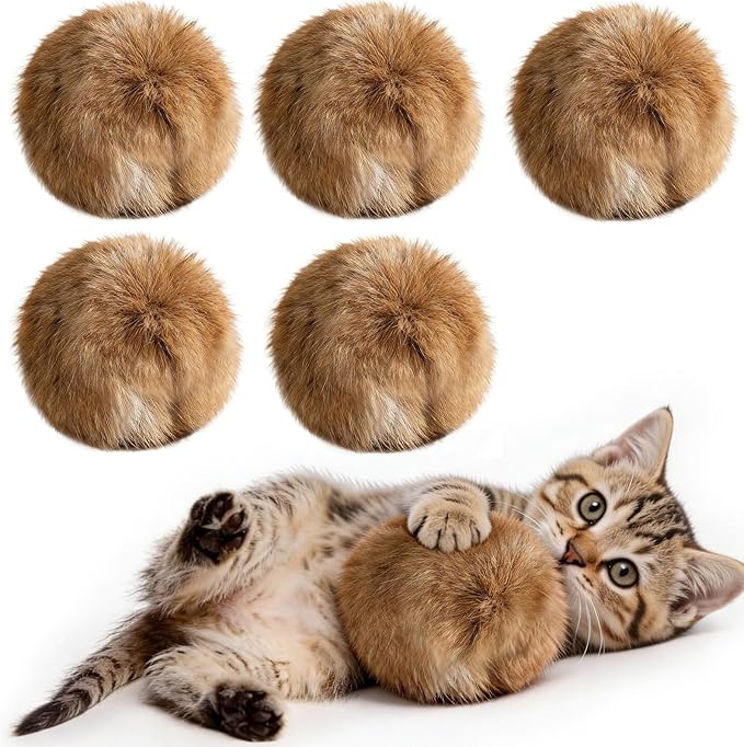 Catnip Cat Toys 5 Pack Interactive Chew Kitten Ball Cat Catnip Toys for Indoor Cats Exercise Cat nip Toy to Stimulate Play & Reduce Boredom
