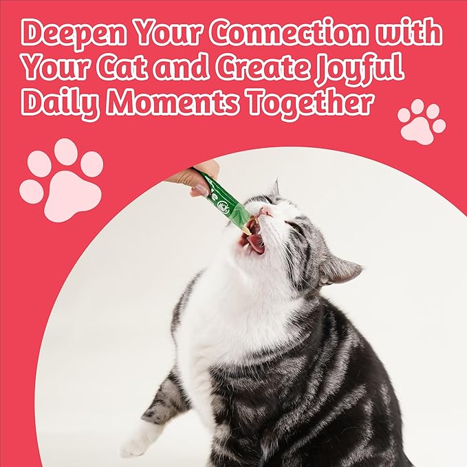 Just Try Lickable Cat Treats Variety Pack - with Taurine & Vitamin E, Cat Grass, Omega 3 Salmon Oils for Cats, Creamy Purée Grain Free - 48 Tubes