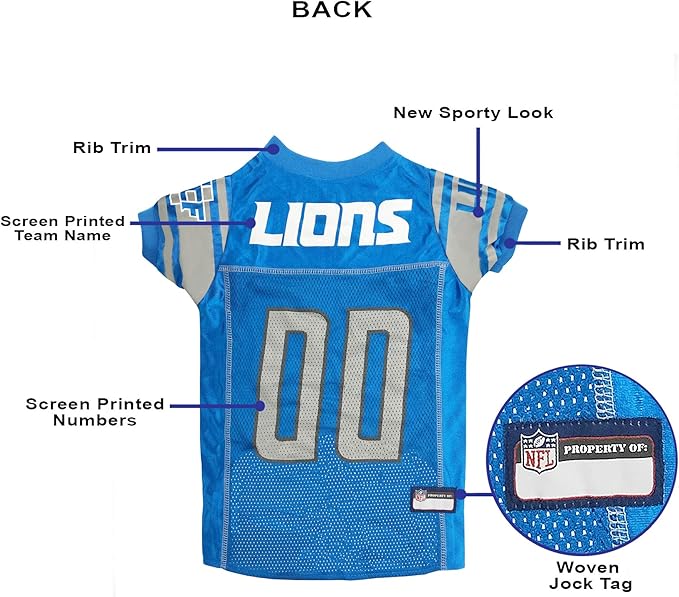 NFL DETROIT LIONS DOG Jersey, Medium