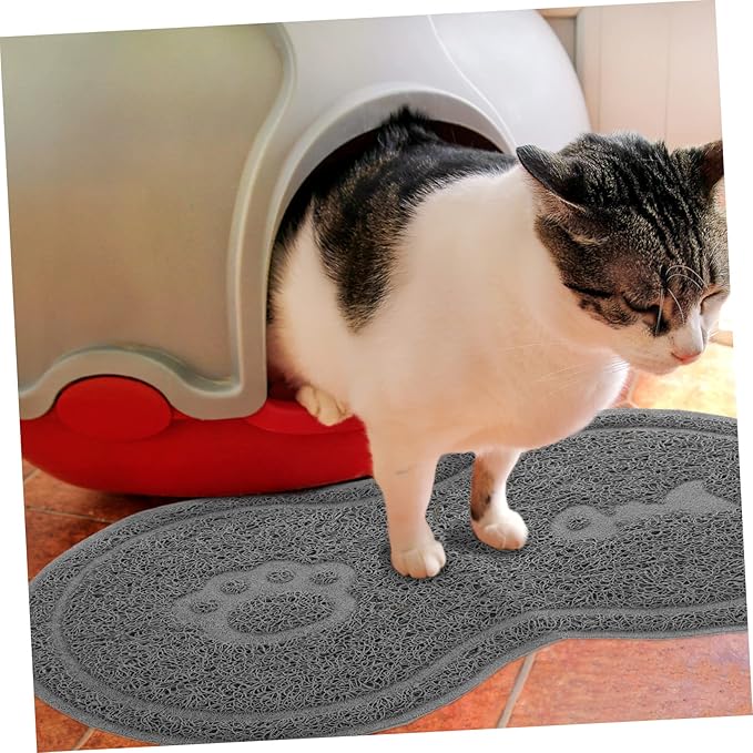 Pet Placemats for Food Water Cat Litter Mat Non Mat for Pets Grey Sturdy Easy to Maintain