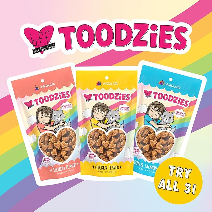 Weruva BFF Toodzies, Chicken Crunchy Cat Treats, 2oz Bag