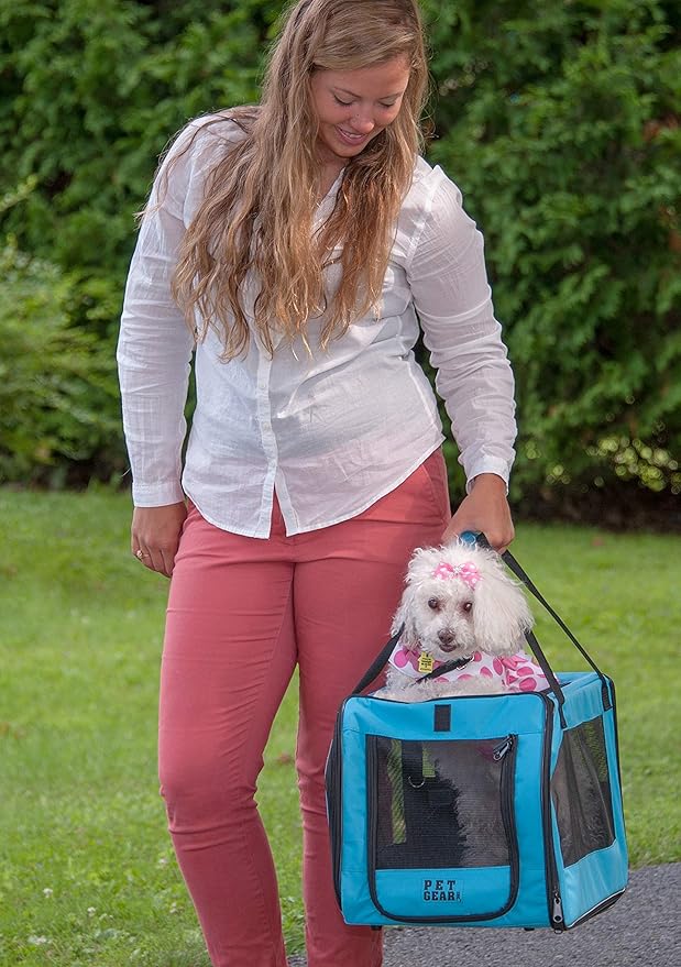 Pet Gear Carrier and Car Seat for Small Dogs & Cats, Arctic Blue