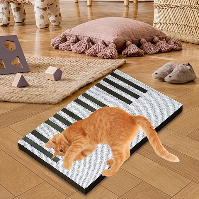 Cat Scratching Board Corrugated Paper Piano Keyboard Design Furniture Protector Lounge Bed Rest Play 17.32x11.02x0.79 inch