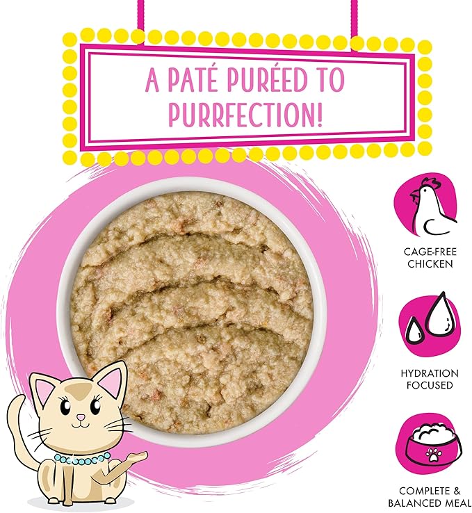 Weruva Wet Cat Food, Meal of Fortune Chicken with Chicken Liver Pate, 5.5oz Slide N Serve Pouch, Pack of 12