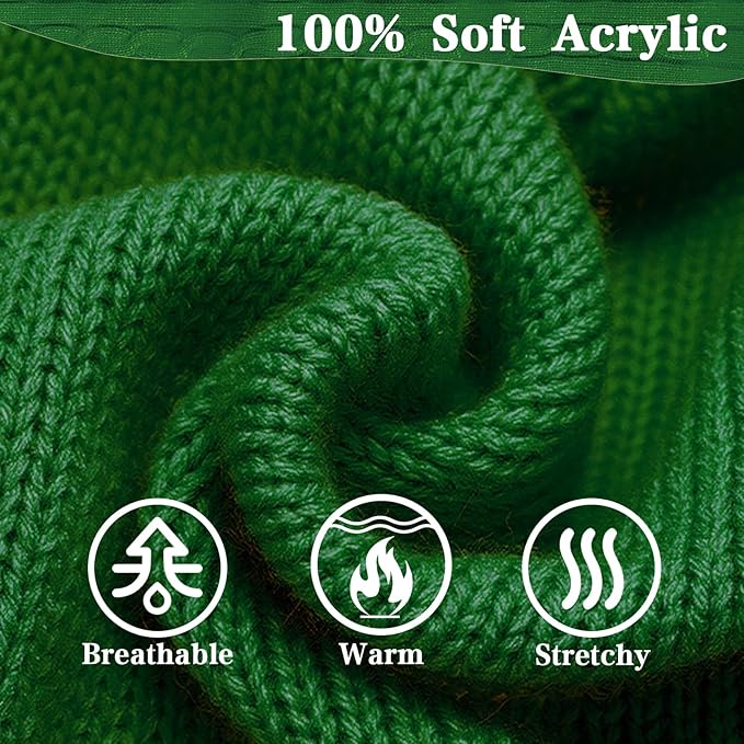 PUPTECK Winter Dog Cat Sweater Coat - Soft Cold Weather Clothes Knitwear for Kitties & Small Dogs Indoor Outdoor Walking Warm, Knitted Classic for Doggies Kitties Girls Boys, Light Green S