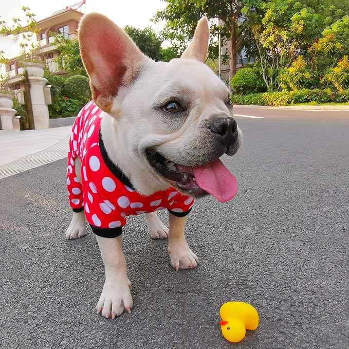 CuteBone Dog Halloween Pajamas Puppy Onesies Small Dogs Soft Pjs Coat Cat Apparel Comfy Pet Christmas Clothes Outfit Doggie Bodysuit P65M