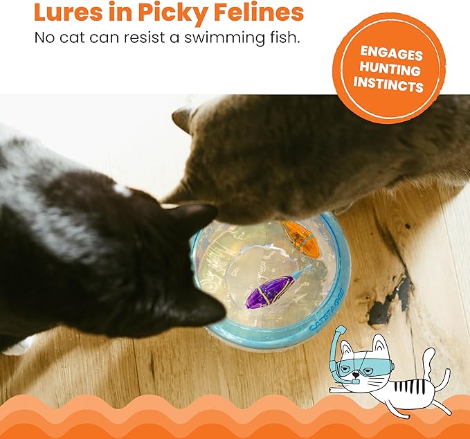 Catstages Meow-smerizing Fish Electronic Cat Toys, 2Pk, Replacement Pack for Meow-smerizing Fish Bowl, Multicolored