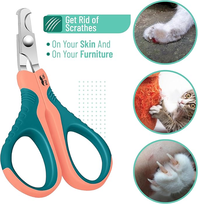 Mr. Pen- Cat Nail Clipper, Stainless Steel, Professional Sharp Cat Claw Trimmer for Small and Medium Cats, Pet Nail Clipper with Sturdy Non Slip Handle