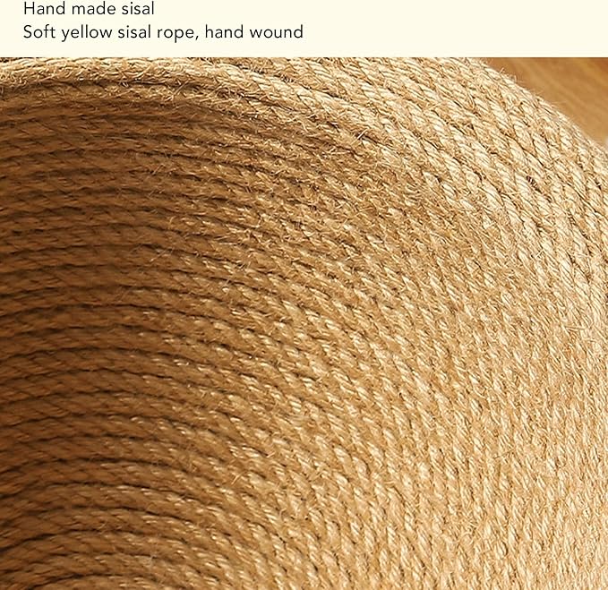 Zerodis Cat Scratcher, Sisal Hemp Cat Scratching Board Circular Concave Design Bed Hammock Bowl Shape 2 in 1 Pet Scratching Post Furniture Protector for Couch 14.2x15.2x7.9in (Tilted Style)