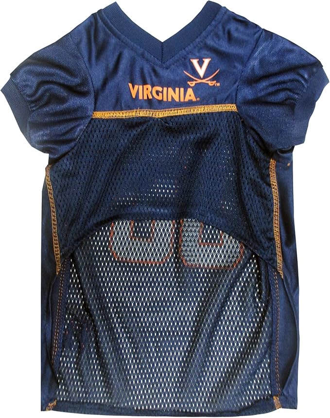 Pets First NCAA College Virginia Cavaliers Mesh Jersey for DOGS & CATS, Medium. Licensed Dog Jersey with your Favorite Football/Basketball College Team