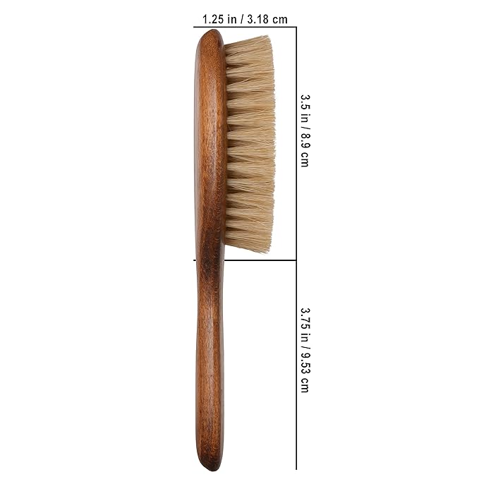 Redecker Natural Pig Bristle Cat Brush with Varnished Beechwood Handle, 7-1/4-Inches