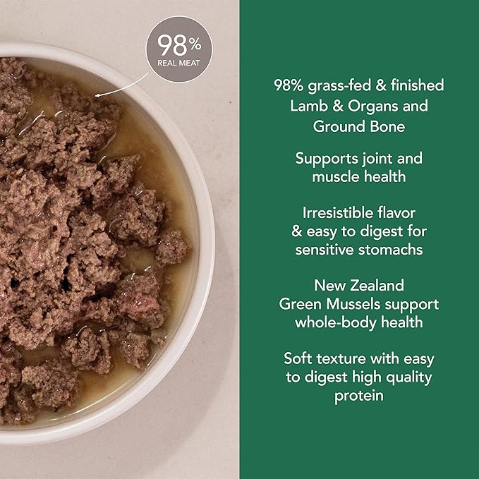 Feline Natural New Zealand Canned Catfood Wet Food, High-Meat, Low-Carb, & Grain Free Cat Food Wet, Lamb Feast, 6 oz, Pack of 12