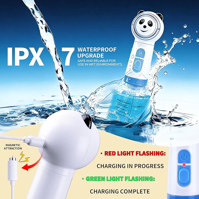 Electric Foaming Shampoo Dispenser for Dog&Cat Bath, Newly Upgraded Magnetic Rechargeable/Includes an Extra Charging Cable 2 Total, Automatic Foam Soap Sprayer for Multi-Surface Cleaning-Kitchen/Bath