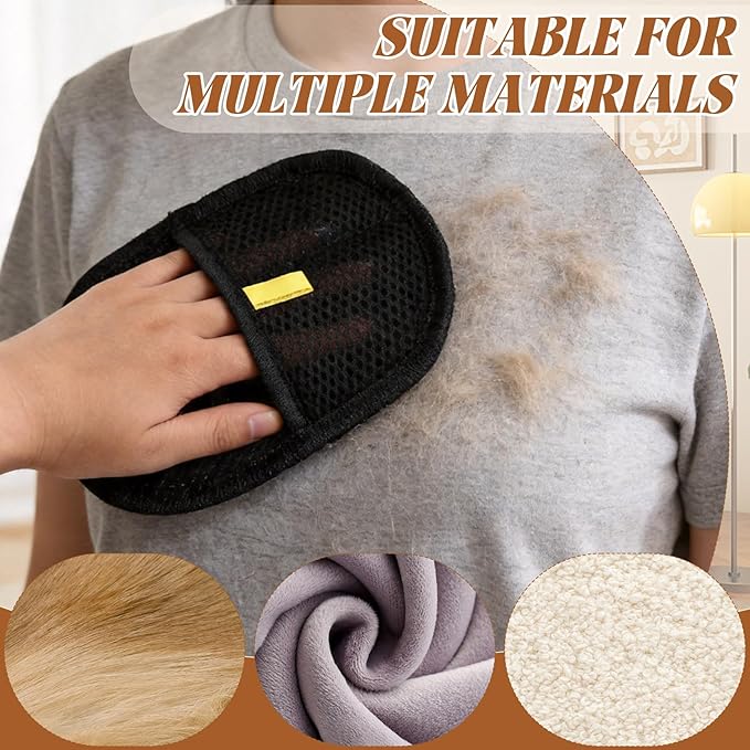 DAMAH Electrostatic Pet Hair Removal Gloves for Cats & Dogs, Reusable Washable Double Sided Grooming Gloves for Couch, Furniture, Carpet, Car Seat, Home Travel