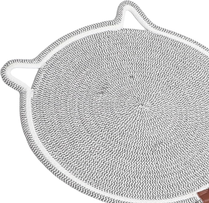 Beaupretty Cat Scratching Pad Indoor Sturdy Cardboard Scratcher Mat Non-Slip Small Gray for Sofa Bed Furniture Protection Kitten