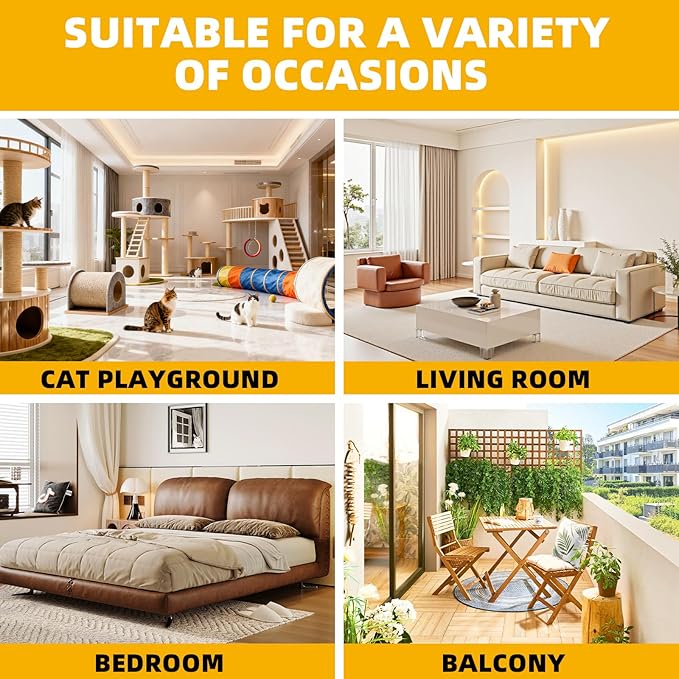 Cat Scratching Post with Cozy Bed, Sled Shaped Wooden Cat Bed for Indoor Cats,Small Dogs and Rabbits, Side Cat Scratching Post with Perch, Durable Cat Activity Furniture for Kittens & Large Cats