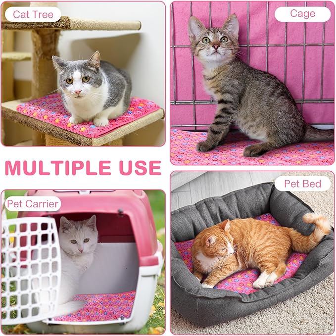 HunnmingRe 2 Pack Self Warming Cat Bed Self Heating Dog Pad Cat Warming Pad Thermal Pet Mat Washable Reflect Body Heat Removable Cover for Indoor Kittens Puppies Feral Pet(Little Star,20 x 28 Inch)