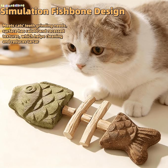7PCS-Cat Chew Toy, Cat Toys for Indoor Cats with Silvervine Sticks, Safe Teeth Cleaning Chew Toys (Model 2)