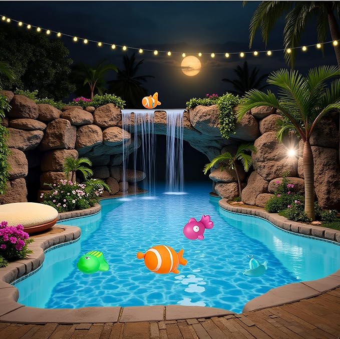 6 Pcs Pool Cat Interactive Toy, Floating Water Toy, Cat Pool Toys, Pet Kitten Swimming Bathing Fish Toy,Bath,Sensory Toys, for Cats for Endless