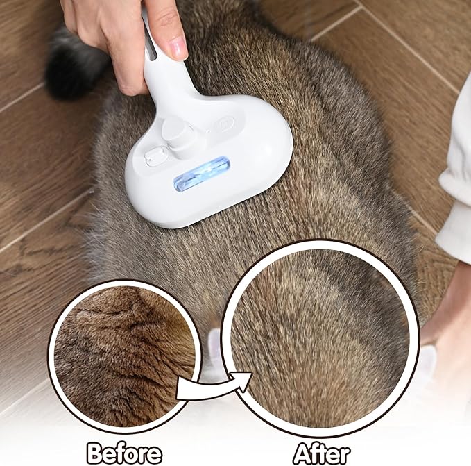 Spray Cat Brush, Self Cleaning Dog Steam Brush, Easy To Clean, Remove Static Flying Hair Steam Grooming for Cats and Dogs