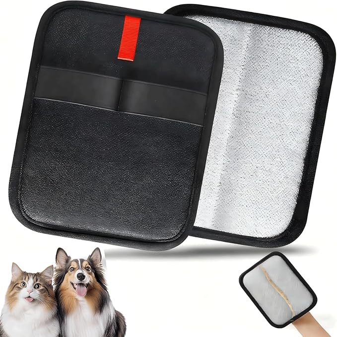 Pet Hair Removal Glove for Cats & Dogs, 2025 Newly Upgraded Five-Finger Electrostatic Pet Hair Gloves, Reusable Pet Hair Remover Tool for Couch, Clothing, Car Seat,Carpet