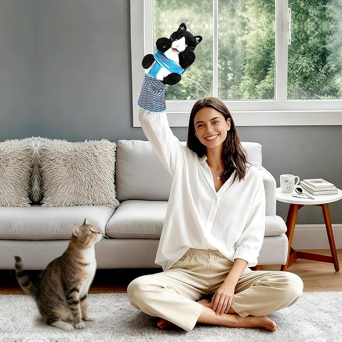 Cat Wrestling Glove Toy - Padded Interactive Play Glove for Cats, Durable Bite Resistant Hand Toy for Feline Fun, Gift for Cat Parents