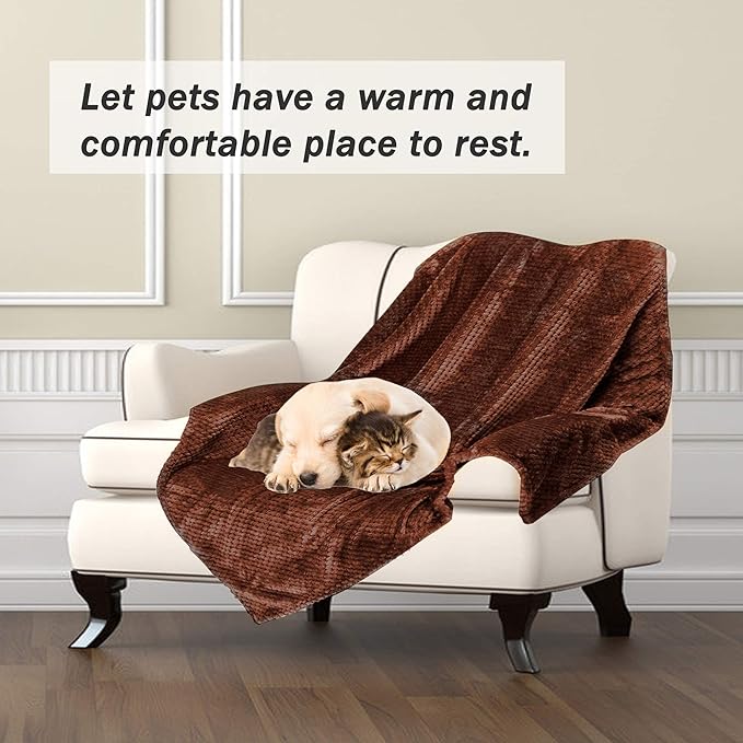 Dog Blanket,Soft Fuzzy Blankets for Puppy, Small,Medium,Large,X-Large Premium Fluffy Blankets Plush Fleece Throw Dog Bed, Couch, Sofa, Reversible Travel Warm Covers