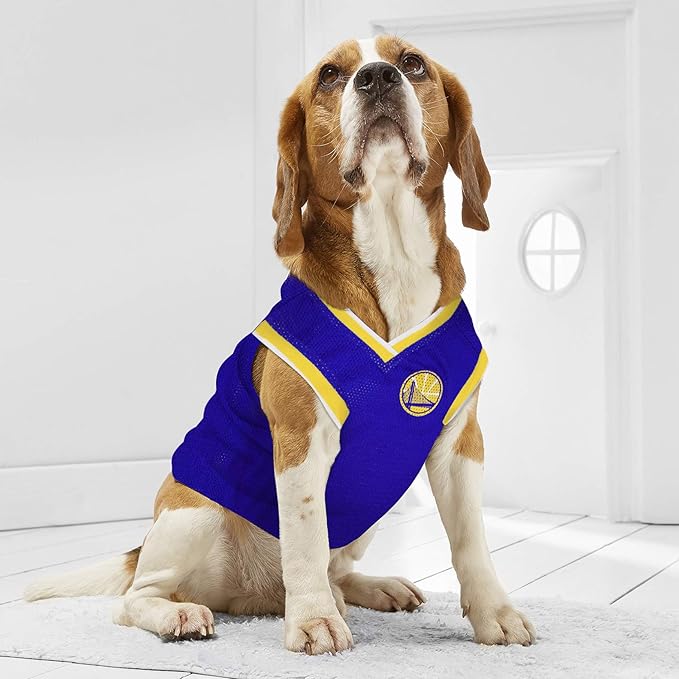 Pets First NBA Golden State Warriors Dog Jersey, X-Large - Tank Top Basketball Pet Jersey (Pack of 4)
