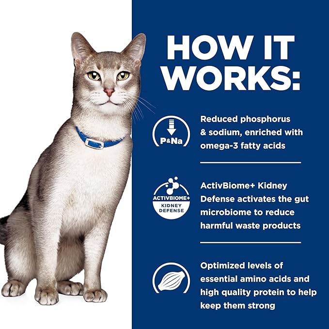 Hill's Prescription Diet k/d Kidney Care Wet Cat Food, Chicken, 5.5 oz. Cans, 24-Pack