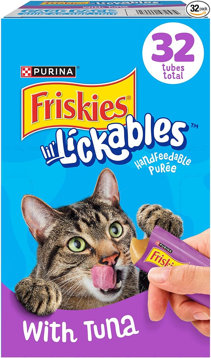 Purina Friskies Lil’ Lickables with Tuna Lickable Cat Treats - 16 oz (Pack of 32)