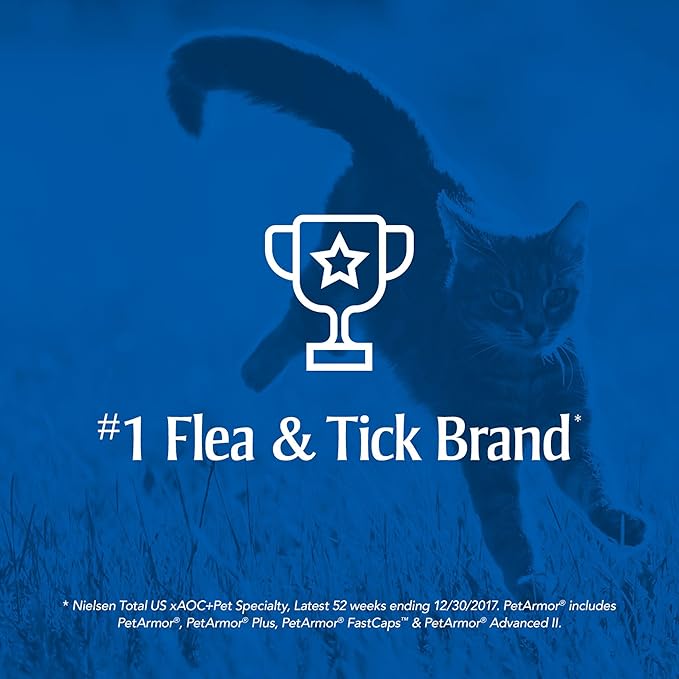 PetArmor for Cats, Flea & Tick Treatment for Cats (Over 1.5 Pounds), Includes 3 Month Supply of Topical Flea Treatments