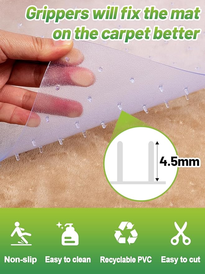 9.18Ft(L) Carpet Protector for Pets - Anti-Slip Cat Carpet Protector, Scratch Resistant Pets Scratch Stopper, Easy to Cut Floor Runner Under Doorway to Prevent Tearing