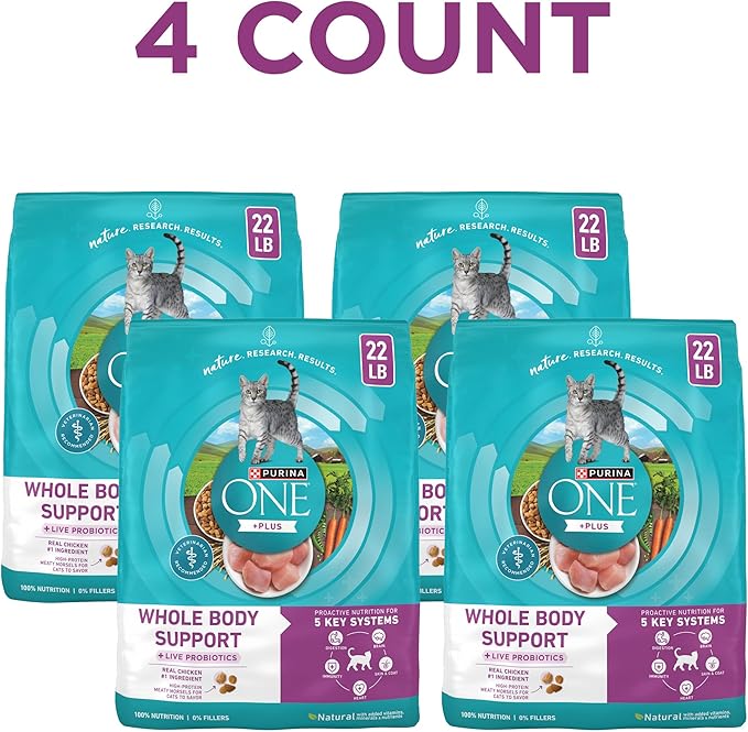 Purina ONE Plus Whole Body Support with Chicken Dry Cat Food - 22 lb. Bag