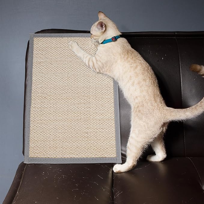 PRETYZOOM Cat Scratch Pad for Couch with Spiral Nails Indoor Cat Scratcher Mat 30x40cm Furniture Protector Scratch Mat for Sofa and Bed