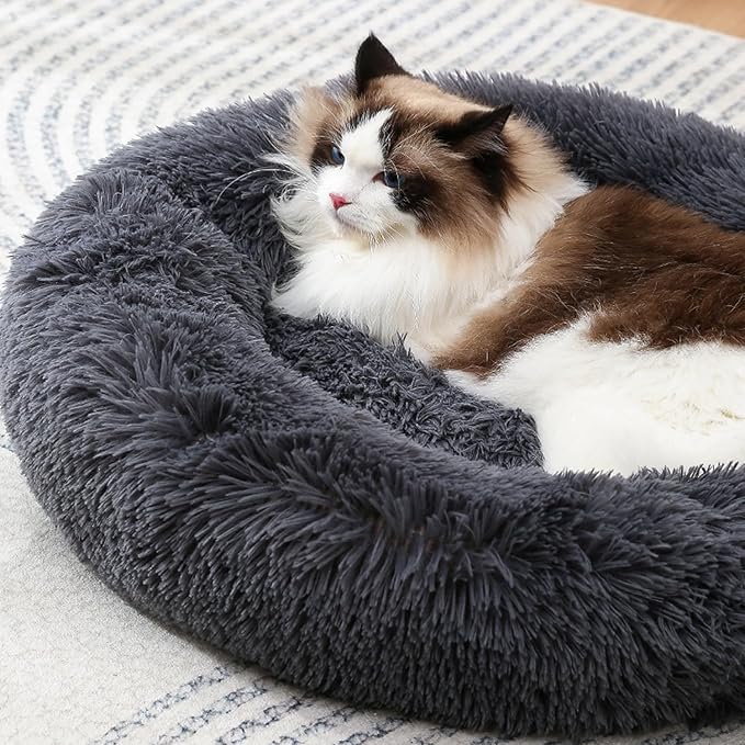 Dog Bed Cat Bed Kitten Bed Puppy Bed Calming Bed Dog Piilow Rabbit Pillow Kitten Bed Cat Beds for Indoor Cats Cat Cave Dog Piilow Non-Slip Bottom for 8KG