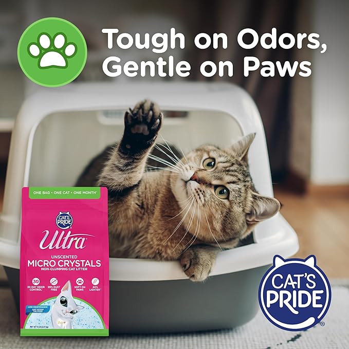 ULTRA MICRO CRYSTALS UNSCENTED PREMIUM NON-CLUMPING CAT LITTER, 5-LB BAG
