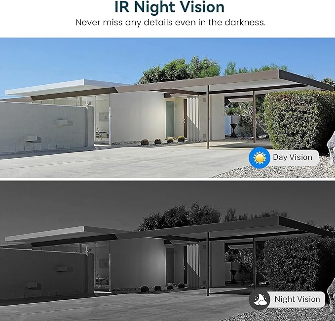 ClipBlur 1080p Wireless Wi-Fi Video Doorbell Camera with Night Vision, Outdoor Surveillance Cameras, Two Way Audio, 2.4G WiFi Only, AI Motion Detection and Cloud Storage (Sold Separately)