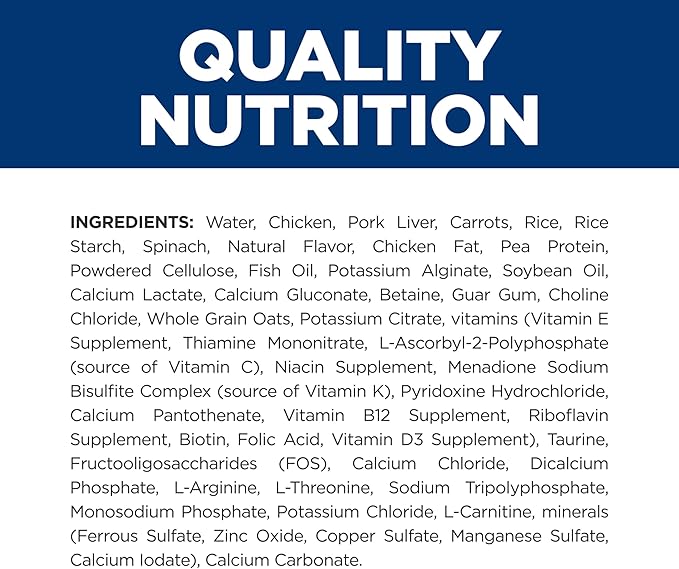 Hill's Prescription Diet k/d Kidney Care Wet Cat Food, Chicken & Vegetable Stew, 2.9 oz. Cans, 24-Pack