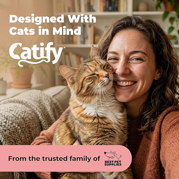 Best Pet Supplies Catify Cat Scratcher, Fun Interactive Scratchers, Posts, Poles, Claw Safe, Furniture Saver Indoor Play Support Natural Cat Behaviors Heavy Duty - 3 Pack Round, 10 x 10