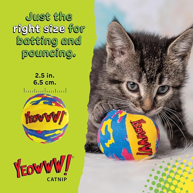 Yeowww My Cats Balls, 3 Balls per Pack